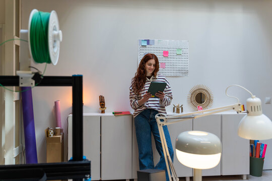 Woman working in creative studio


