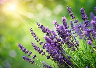 Fototapeta premium Lavender sprigs with elongated stems