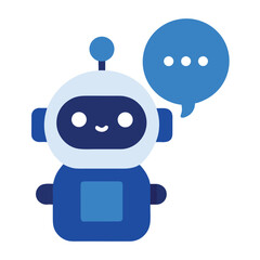 Fototapeta premium Modern AI Chatbot Avatar Vector for Virtual Assistant