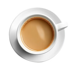 A cup of chai traditional tea of south Asia, isolated on white background.