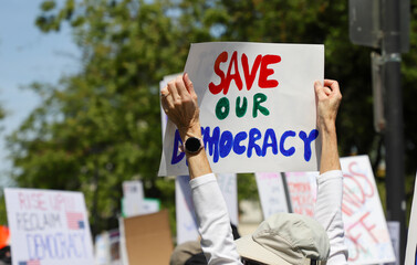 Save our Democracy sign