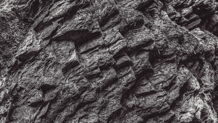 Dark Rock Background. Natural layered stone background or rock texture.
