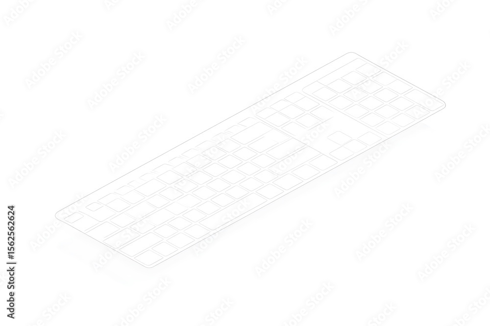 Poster isometric computer keyboard