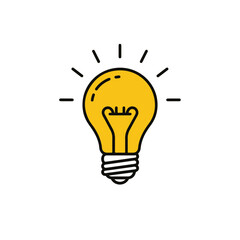 An illuminated light bulb symbol, representing a bright idea or solution. 