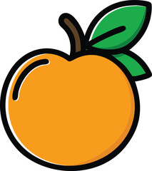 vector illustration of orange, Fresh red orange isolated against a white background, vector illustration.
