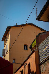 Beautiful old streets of Bologna, Italy