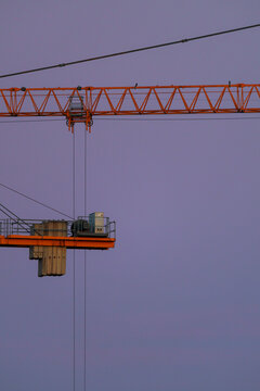 Counterweight End of Yellow Tower Crane