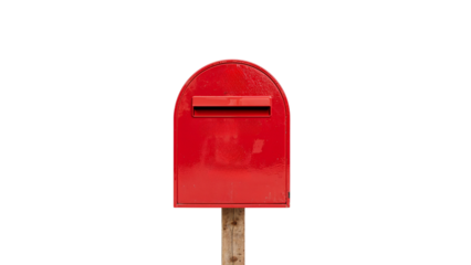 Red Post Box Isolated on Transparent Background PNG