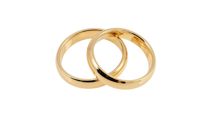Wedding Rings Isolated on Transparent Background PNG
