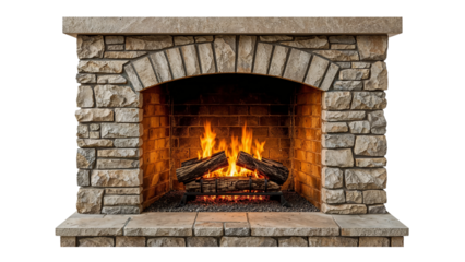 Fireplace Isolated on Transparent Background PNG