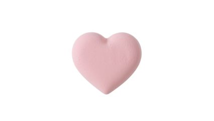 Heart Shaped Pink Candy Isolated on Transparent Background PNG