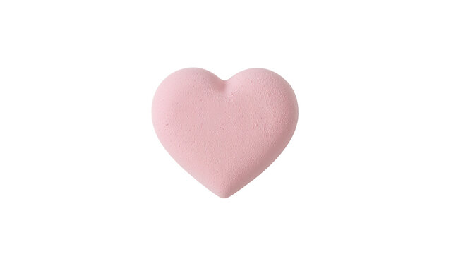 Heart Shaped Pink Candy Isolated on Transparent Background PNG