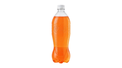 Orange Soda Bottle Isolated on Transparent Background PNG