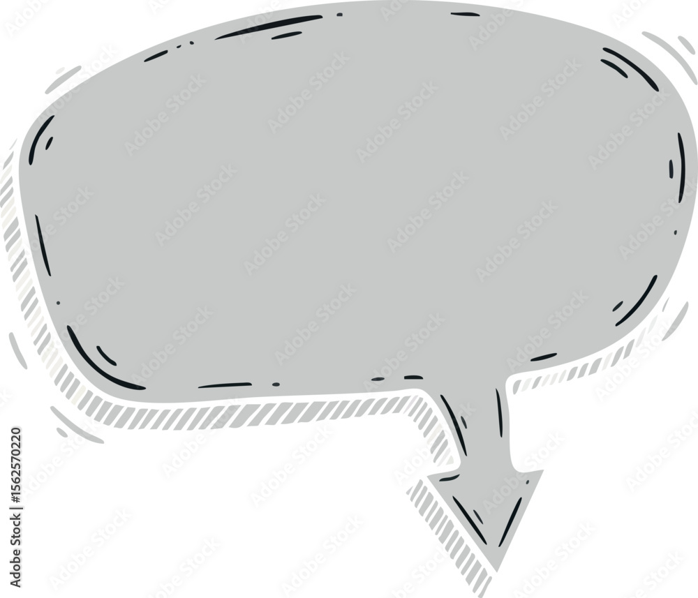 Poster abstract grey speech bubble with arrow vector for communication and dialogue design elements in mode