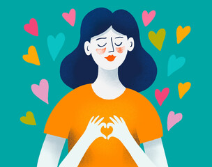 Heartfelt expressions of love and joy in a colorful design