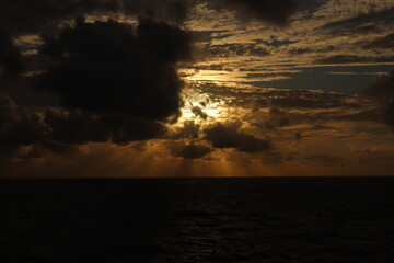sunset photo on the ocean