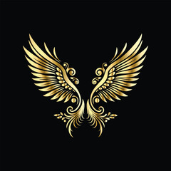 Obraz premium Vector set of gold vintage frames. Elegant element for design in Eastern style, place for text. Floral golden border. Lace illustration for invitations and greeting cards.