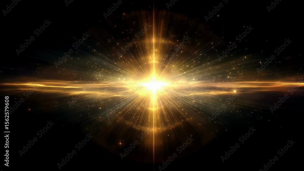 Poster a captivating display of bright golden light radiating in all directions with soft edges blending in
