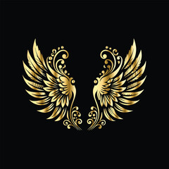 Obraz premium Vector set of gold vintage frames. Elegant element for design in Eastern style, place for text. Floral golden border. Lace illustration for invitations and greeting cards.