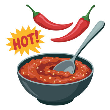 Traditional Indonesian chili paste in stone mortar sambal ulek vector