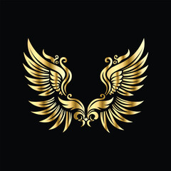 Obraz premium Vector set of gold vintage frames. Elegant element for design in Eastern style, place for text. Floral golden border. Lace illustration for invitations and greeting cards.