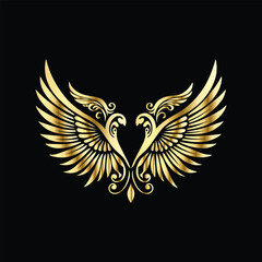 Obraz premium Vector set of gold vintage frames. Elegant element for design in Eastern style, place for text. Floral golden border. Lace illustration for invitations and greeting cards.