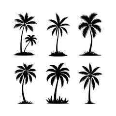 Unique and high quality Tree silhouette set