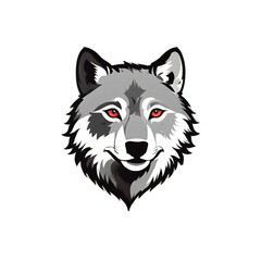 Gray Wolf Head Illustration Majestic Animal Portrait