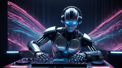 Cybernetic DJ: The Robot Revolution in Music - Powered by Adobe