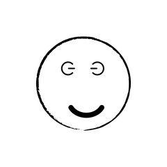 Hand-drawn Smiling Face Emoji Simple Vector Illustration
