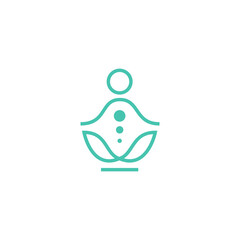 Yoga, Meditation and Zen linear logo.