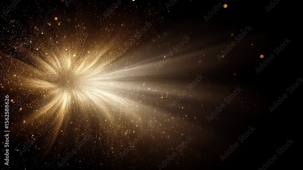 Aufkleber a captivating display of bright golden light radiating in all directions with soft edges blending in