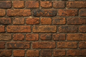 Fototapeta premium Weathered industrial brick wall texture with authentic patina and architectural character