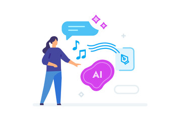 illustrations concept with businessmen. technology, partnership, artificial intelligence business robot, cybes. linear illustration Icons infographics. Landing page site print poster. Line story
