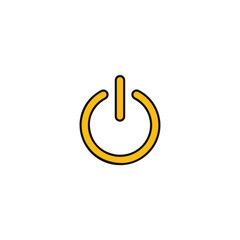 A simple and clear power button icon, symbolizing on and off states.