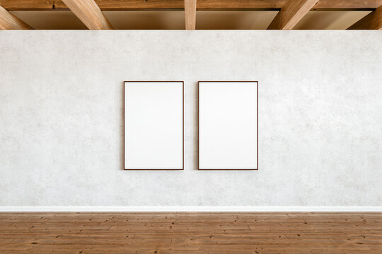 Two Vertical Art Frames Mockup