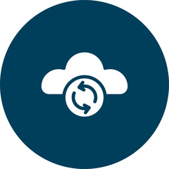 Cloud Sync Vector Icon Design