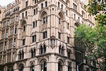 Historic Building Detailing Urban Landscape in Melbourne Australia