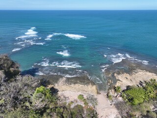 Santa Teresa, Costa Rica coastline view from above.
