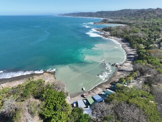 Montezuma Beach aerial view, Costa Rica paradise