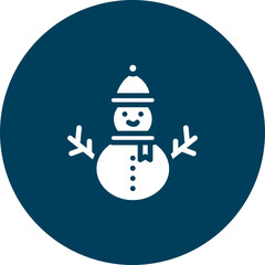 Snowman Vector Icon Design
