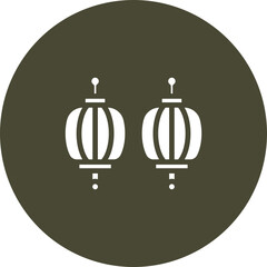 Chinese Lantern Festival Vector Icon Design