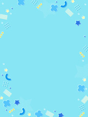 ポップでかわいい、星柄のフレーム