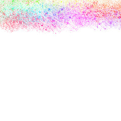 Abstract vibrant paint splatter border design