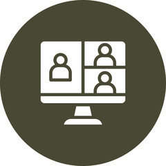 Video Conference Vector Icon Design