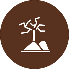 Dead Tree Vector Icon Design