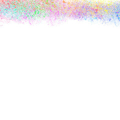 Vibrant abstract colorful paint splatter texture border