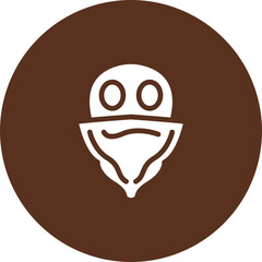 Skeleton Scarves Vector Icon Design