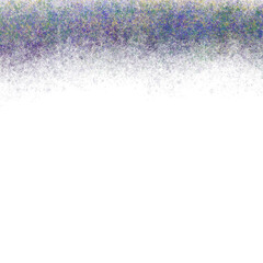 Abstract colorful paint splatter texture fading on white