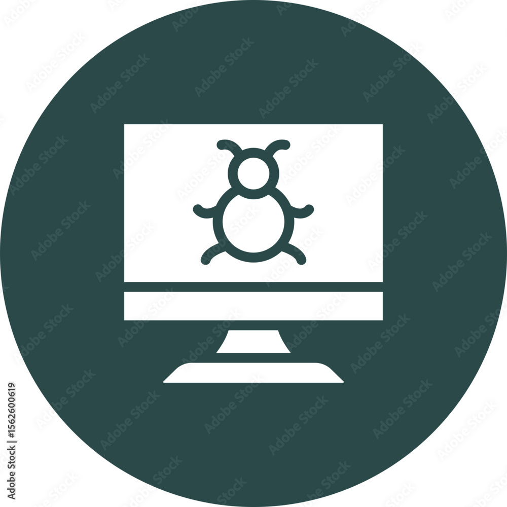 Sticker debug vector icon design